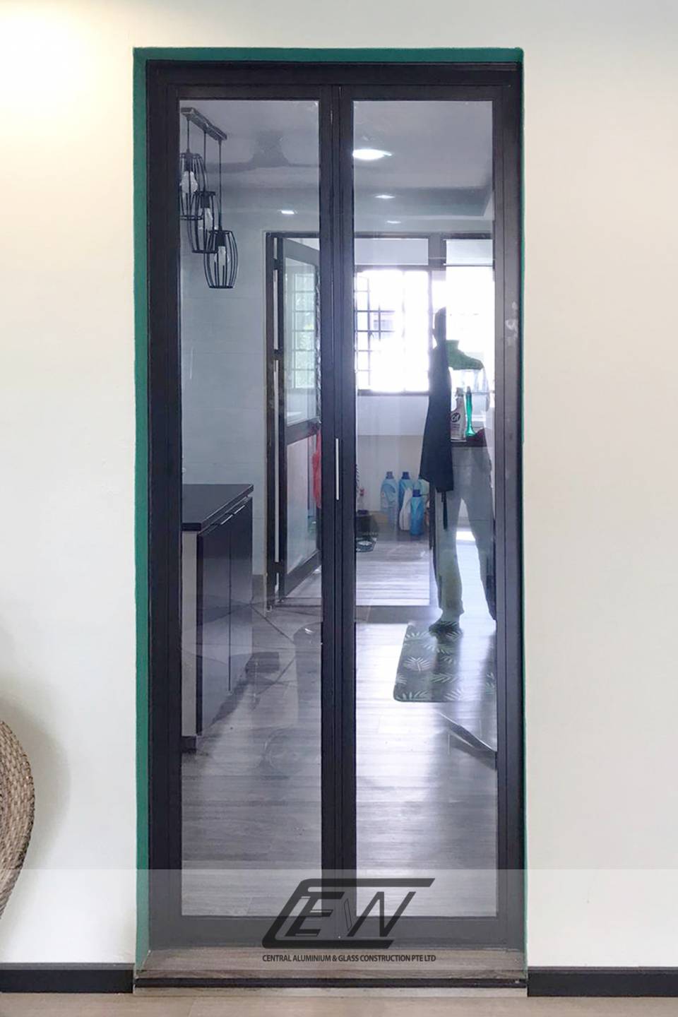 Aluminium Frame PVC Bi-Fold (Top & Bottom Track)