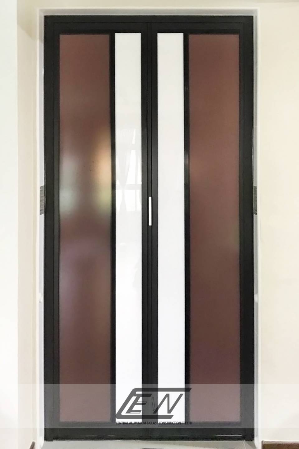 Aluminium Frame PVC Bi-Fold (Top & Bottom Track)