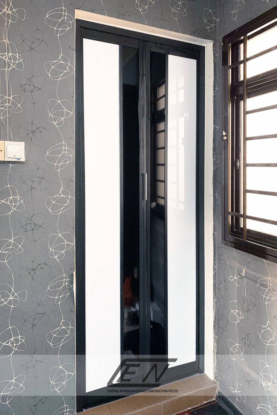 Aluminium Frame PVC Bi-Fold (Top & Bottom Track)