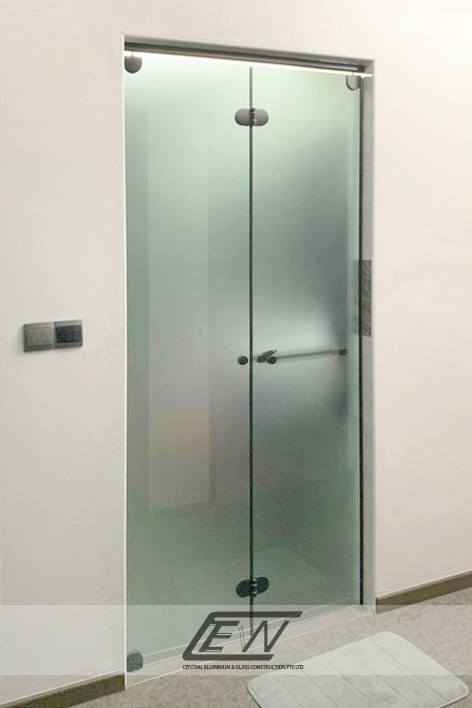 Frameless Tempered Glass Bi-Fold Door