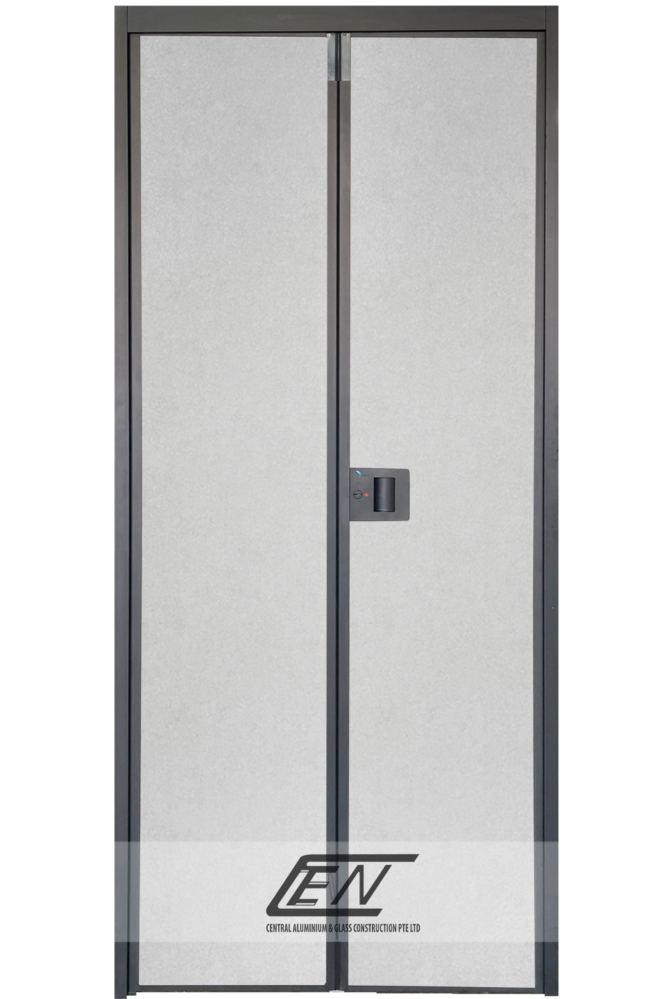 Aluminium Frame (Black) V-Fold Door - B618