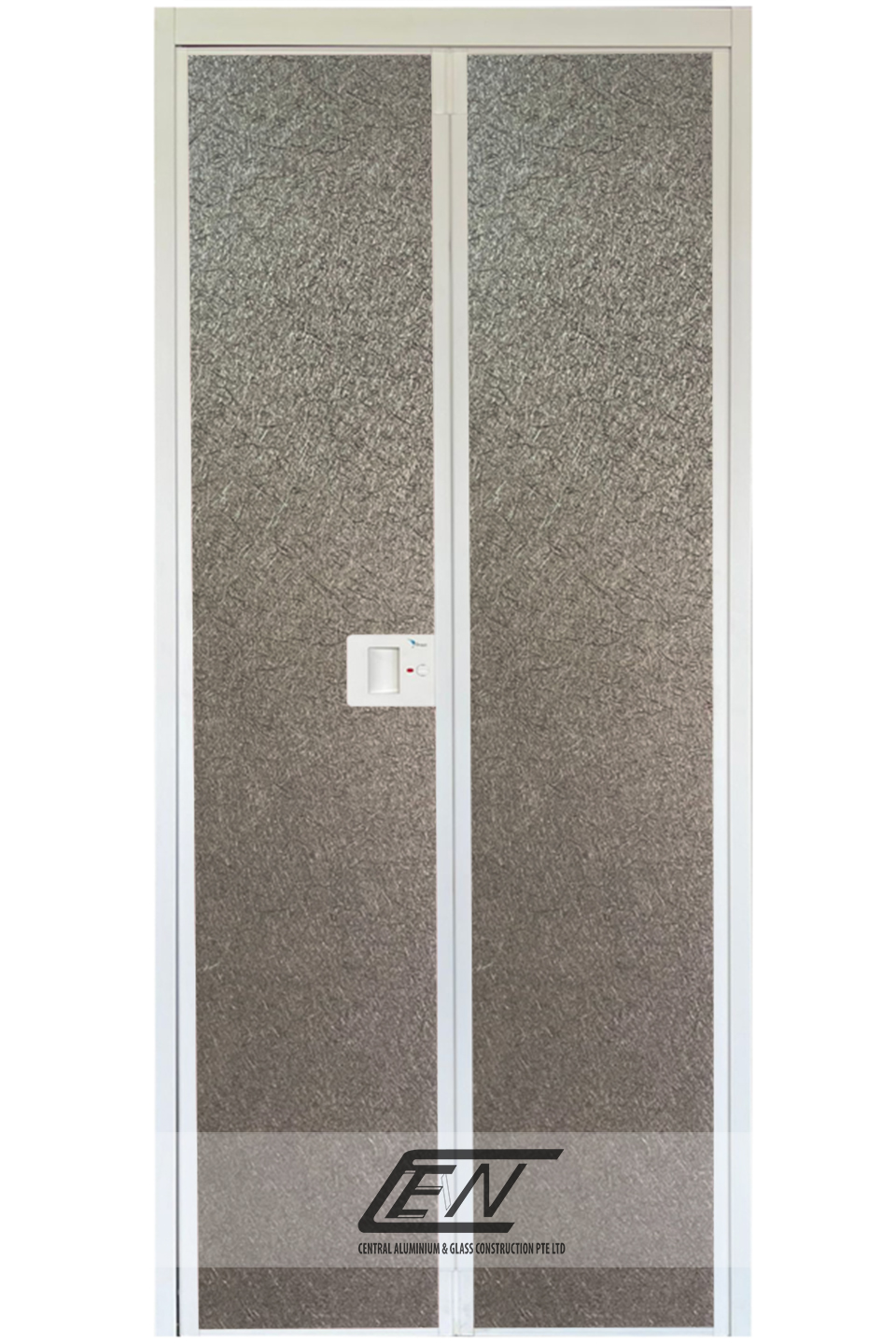 Aluminium Frame (White) V-Fold Door - W619
